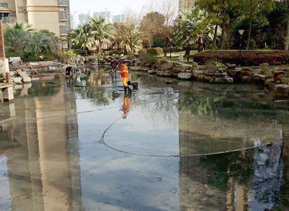 永平景观池淤泥清理